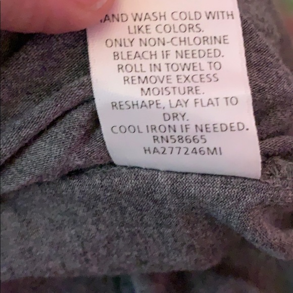 Halogen 3/4 length sleeve vegan leather trim tee - Picture 9 of 9